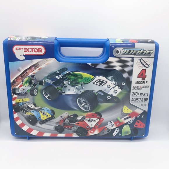 Erector Toys Erector Set Turbo 4 Model Race Car Set New Moderate